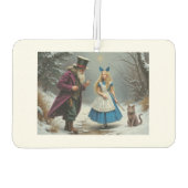 Winter Alice, weißer Autoluftkühler Autolufterfrischer (Rückseite)