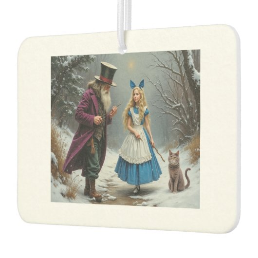 Winter Alice, weißer Autoluftkühler Autolufterfrischer (Links)