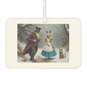Winter Alice, weißer Autoluftkühler Autolufterfrischer (Vorderseite)