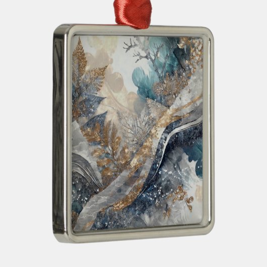 Winter Alkohol Tinte Art Weihnachtsschmuck (Rechts)