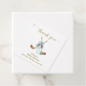 Winter All Star Bow Floral Hockey Baby Shower Geschenkanhänger (Beispiel)