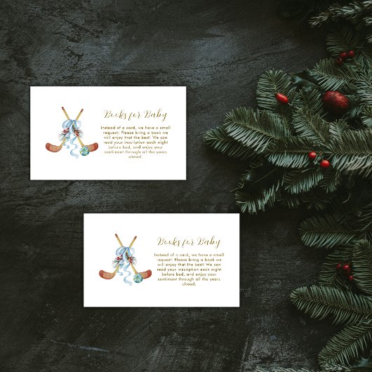 Winter All Star Bow Hockey Books For Baby Shower  Begleitkarte