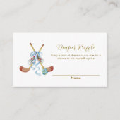 Winter All Star Hockey Diaper Raffle Baby Shower Begleitkarte (Vorderseite)