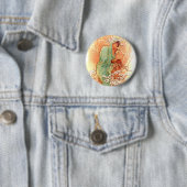 Winter - Alphonse Mucha Art Nouveau Button (Beispiel)