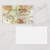 Winter Alphonse Mucha Visitenkarte (Vorne/Hinten)