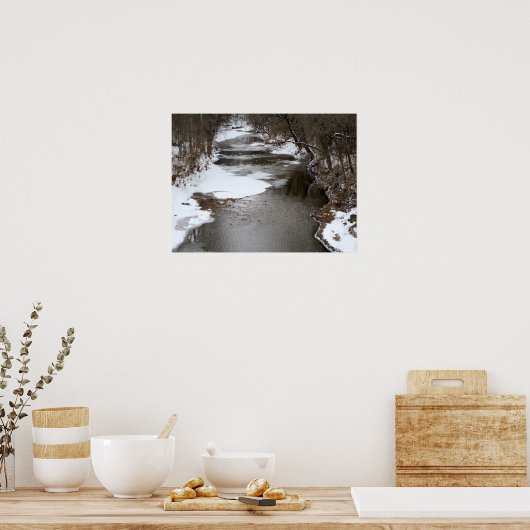 Winter am Bach Poster (Küche)