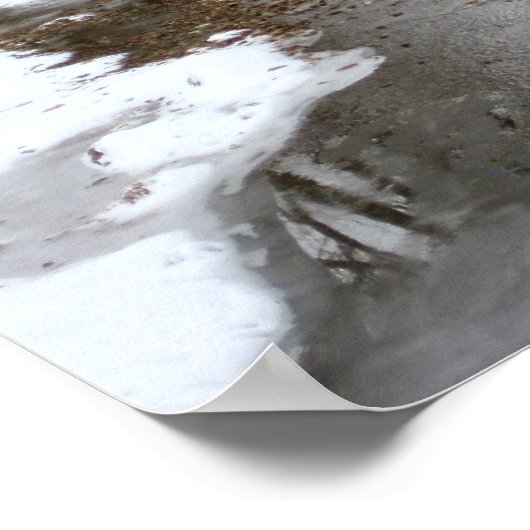 Winter am Bach Poster (Ecke)