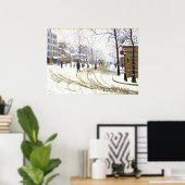 Winter am Boulevard de Clichy, Frankreich Poster (Heimbüro)