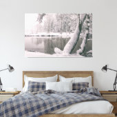 Winter am Fluss Leinwanddruck (Insitu (Schlafzimmer))
