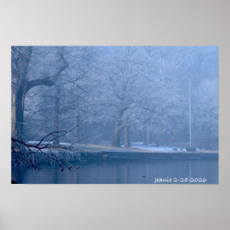 Winter am Fluss Poster