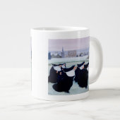 Winter am Kloster Jumbo-Tasse (Vorderseite Rechts)