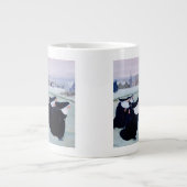 Winter am Kloster Jumbo-Tasse (Vorderseite)