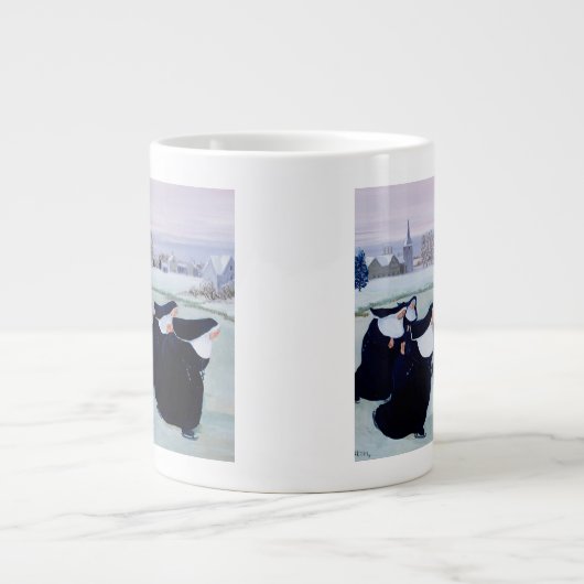 Winter am Kloster Jumbo-Tasse (Vorderseite)