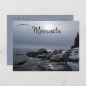Winter am Lake Superior Minnesota Postkarte (Vorne/Hinten)