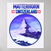 Winter am Matterhorn Schweiz Poster (Vorne)