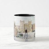 Winter am Schloss Windsor Landschaftsbild Tasse (Zentrum)