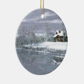 Winter am See Keramik Ornament (Rechts)