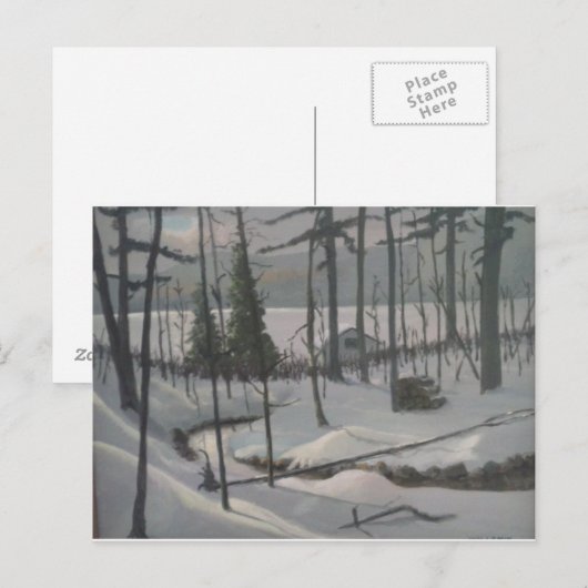 Winter am See Postkarte (Vorne/Hinten)