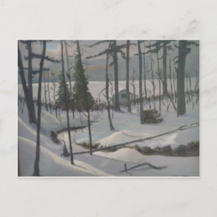 Winter am See Postkarte