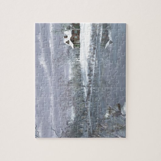 Winter am See Puzzle (Vertikal)