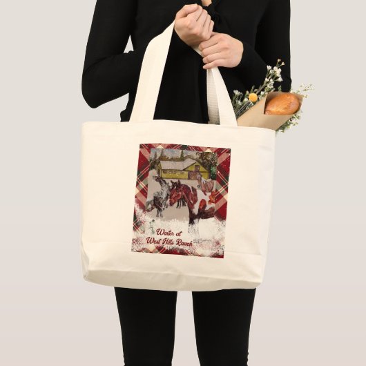 WINTER AM WEST HILLS RANCH JUMBO STOFFBEUTEL (Vorderseite (Produkt))