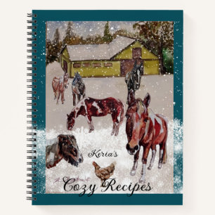 WINTER AM WEST HILLS RANCH Rezepte Notizblock