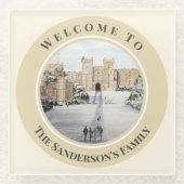 Winter am Windsor Castle Landschaftsbild Glasuntersetzer (Vorderseite)