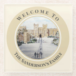 Winter am Windsor Castle Landschaftsbild Glasuntersetzer