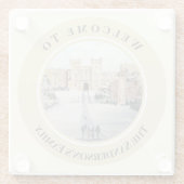 Winter am Windsor Castle Landschaftsbild Glasuntersetzer (Rückseite)