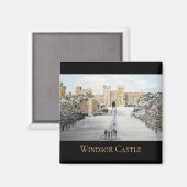 Winter am Windsor Castle Landschaftsbild Magnet (Vorderseite/Rückseite)