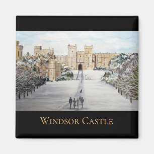 Winter am Windsor Castle Landschaftsbild Magnet