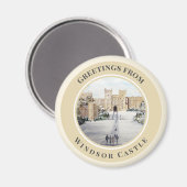 Winter am Windsor Castle Landschaftsbild Magnet (Vorderseite/Rückseite)