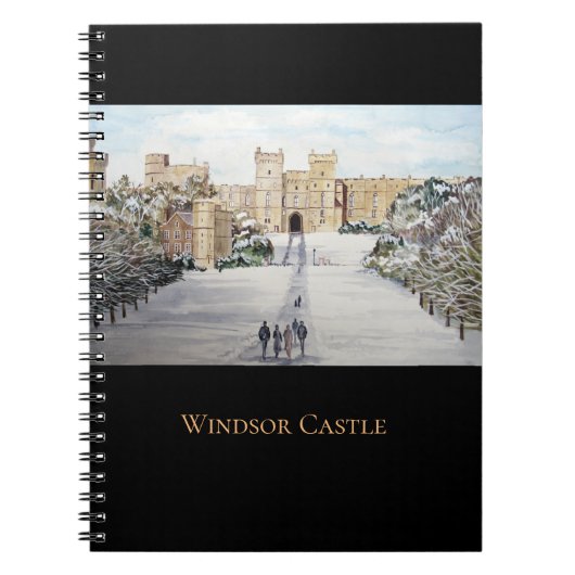 Winter am Windsor Castle Landschaftsbild Notizblock (Vorderseite)