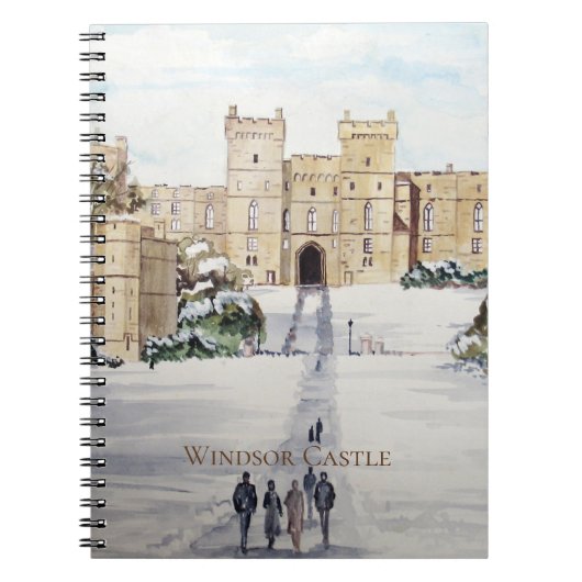 Winter am Windsor Castle Landschaftsbild Notizblock (Vorderseite)