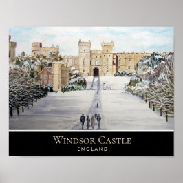 Winter am Windsor Castle Landschaftsbild Poster