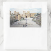 Winter am Windsor Castle Landschaftsbild Rechteckiger Aufkleber (Tasche)