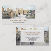 Winter am Windsor Castle Landschaftsbild Visitenkarte (Vorne/Hinten)