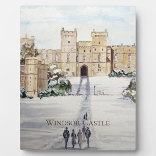 Winter am Windsor Castle von Farida Greenfield Fotoplatte