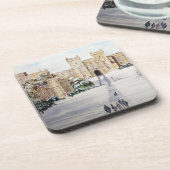 Winter am Windsor Castle von Farida Greenfield Getränkeuntersetzer (Linke Seite)