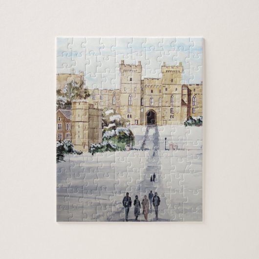 Winter am Windsor Castle von Farida Greenfield Puzzle (Vertikal)
