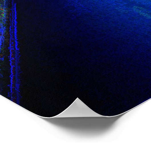 Winter Amsterdam Kanal bei Nacht mit Booten Poster (Ecke)