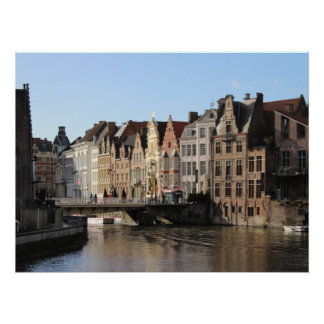 Winter an der Kornlei in Gent, Belgien Poster