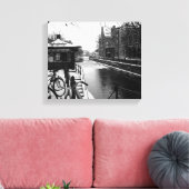 Winter an der Riverside BW Leinwanddruck (Insitu (Wohnzimmer))