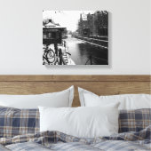 Winter an der Riverside BW Leinwanddruck (Insitu (Schlafzimmer))