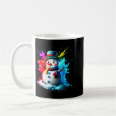 Winter And Snow Christmas A Coloured Snowman Kaffeetasse (Links)