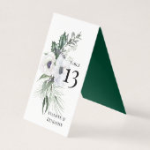 Winter Anemone Blütenfarbene Tischnummer (Vorderseite)