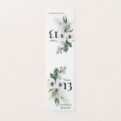 Winter Anemone Blütenfarbene Tischnummer (Außenseite Aufgefaltet)