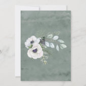 Winter Anemone Handgemalte Bridesmaids Luncheon Einladung (Rückseite)