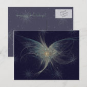 Winter Angel Fraktal Art Feiertagspostkarte (Vorne/Hinten)