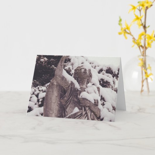 Winter Angel Karte (Gelbe Blume)